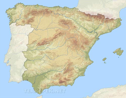Spanyolország felszíne