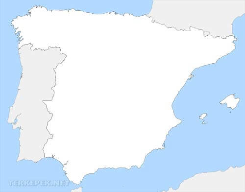 Spanyolország vaktérkép